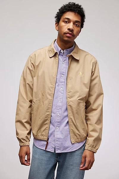 Shop Polo Ralph Lauren Bayport Windbreaker Jacket In Tan, Men's At Urban Outfitters