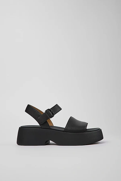 Shop Camper Tasha Leather Sandals In Black, Women's At Urban Outfitters