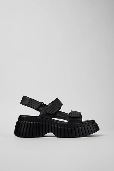 Shop Camper Bcn Lightweight Leather Sandals In Black, Women's At Urban Outfitters