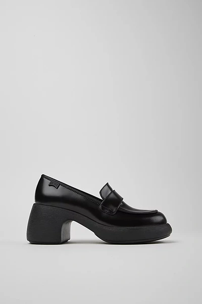 Shop Camper Thelma Moc Toe Loafer Shoe In Black, Women's At Urban Outfitters