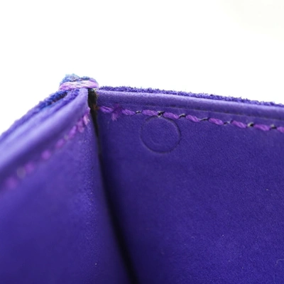Shop Hermes Hermès Purple Suede Clutch Bag ()