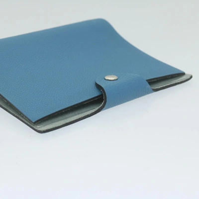 Shop Hermes Hermès Ulysse Blue Leather Wallet  ()
