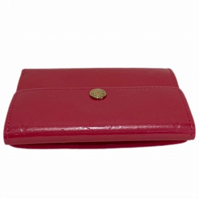Pre-owned Louis Vuitton Elise Red Patent Leather Wallet  ()
