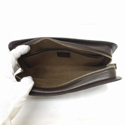Pre-owned Louis Vuitton Saint Louis Brown Canvas Clutch Bag ()