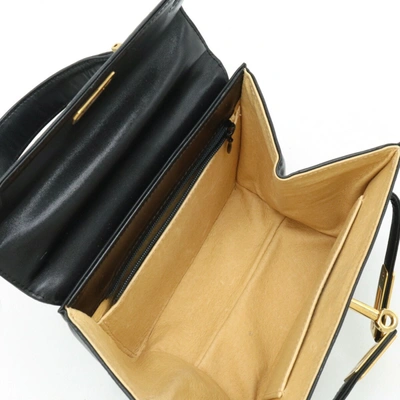Shop Mcm Visetos Black Leather Shoulder Bag ()