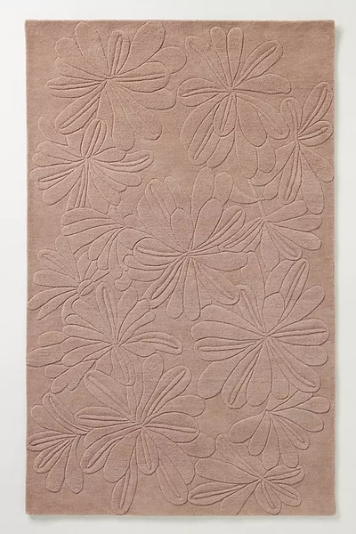 Shop Anthropologie Hand-tufted Sculpted Daisy Rug