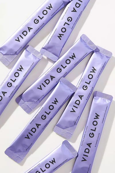 Shop Vida Glow Natural Marine Collagen Sachets In Purple