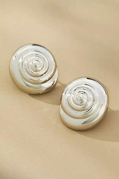 Shop By Anthropologie Spiral Post Earrings In Silver