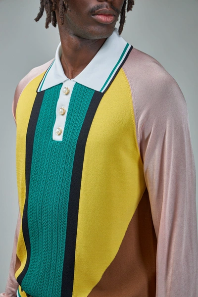 Shop Casablanca Graphic Long Sleeve Knit Shirt