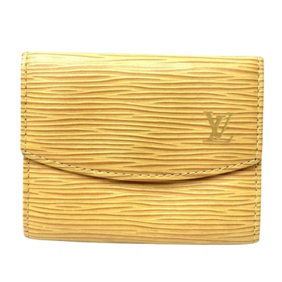 Pre-owned Louis Vuitton Rosalie Leather Wallet () In Yellow