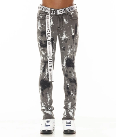Cult Of Individuality-men Punk Super Skinny In Cinder In Grey