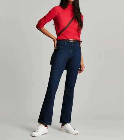 Shop Joules Clarissa Solid Roll Neck Jersey Top In Red