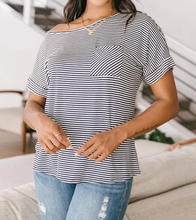 1clique Co. The Boardwalk Top In Navy In Blue