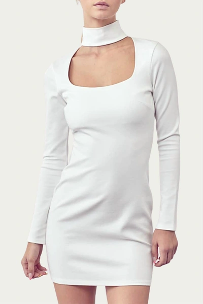 Shop Fore Cutout Crepe Mini Dress In White