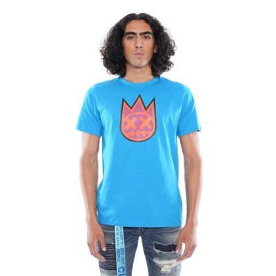 Shop Cult Of Individuality-men 3d Clean Shimuchan Logo Short Sleeve Crew Neck Tee In Dresden Blue