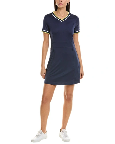 Shop Callaway V-neck Colorblocked Mini Dress In Blue