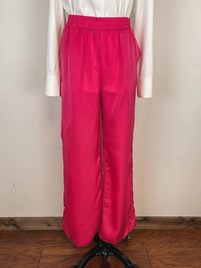Shop Eesome Straight Leg Pocket Pants In Hot Pink