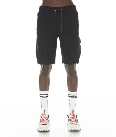 Cult Of Individuality-men Cargo Sweatshort In Black In Black