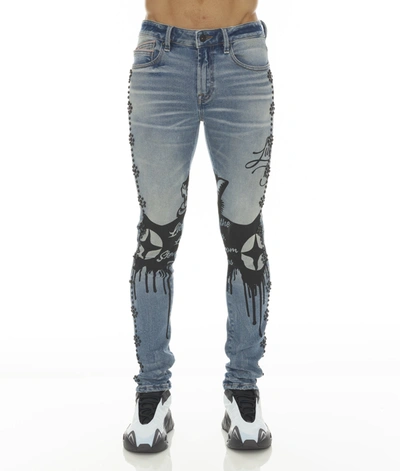 Cult Of Individuality Punk Super Skinny Jeans In Blue