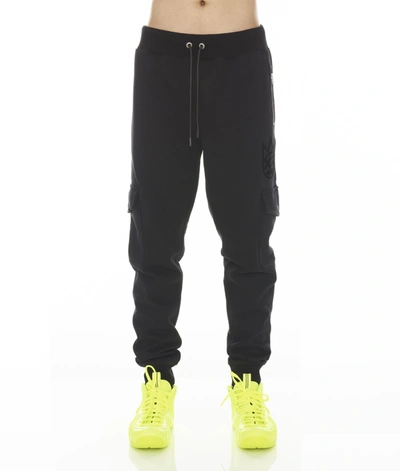 Shop Cult Of Individuality-men Cargo Sweatpant In Black