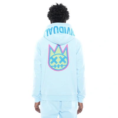 Shop Cult Of Individuality-men Zip Hooded Sweatshirt In Atomizer In Blue