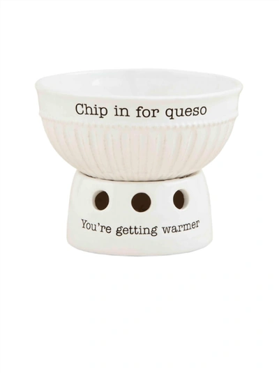Shop Mudpie Queso Tidbit Warming Stand Tray In White