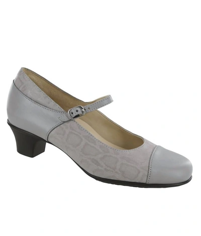 SAS ISABEL MARY JANE HEEL - DOUBLE WIDE IN GRIGIO/SNAKE 