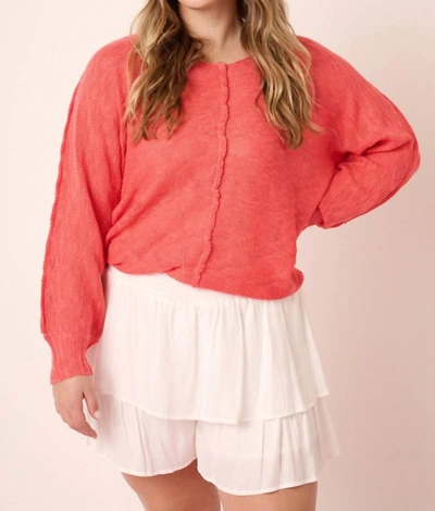 Shop Mittoshop Plus Dolman Sweater In Coral In Pink