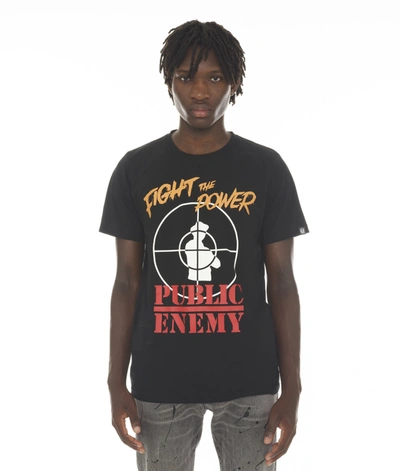 Shop Cult Of Individuality-men T-shirt S/s Crew Public Enemy In Black