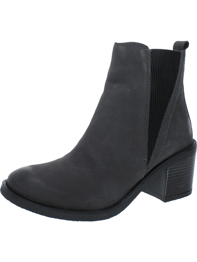 Shop Aldo Cilalla Womens Leather Stacked Heel Ankle Boots In Grey