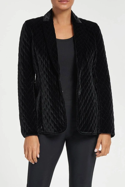 Shop Anatomie Holland Velvet Blazer In Black