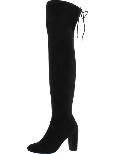 Shop Chinese Laundry Brinna Womens Faux Suede Round Toe Knee-high Boots In Black