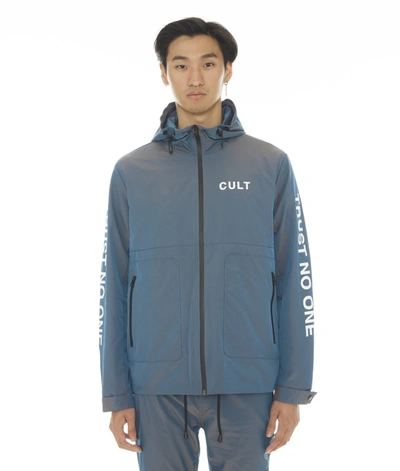 Shop Cult Of Individuality-men Nylon Jacket In Seafoam In Blue