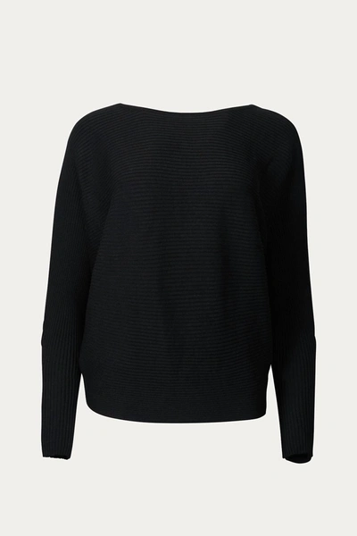 Shop Fore Ottoman Modal-blend Dolman-sleeve Sweater In Black