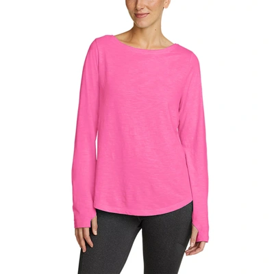 Shop Eddie Bauer Women's Tryout Boatneck T-shirt In Pink