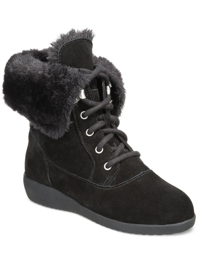 Shop Style & Co Aubreyy Womens Suede Booties Ankle Boots In Black