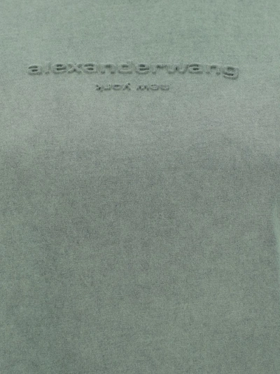 Shop Alexander Wang T-shirts In Acid Smoke Green
