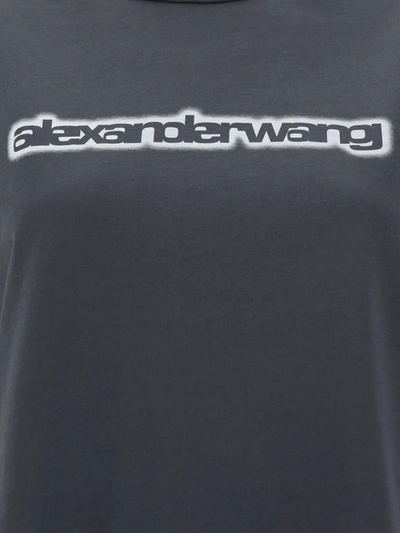 Shop Alexander Wang T-shirts In Acid Obsidian