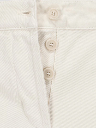 Shop Aspesi Trousers In White