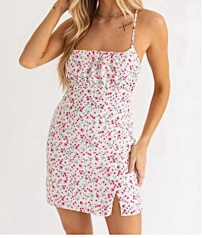 Le Lis Floral Dress In Ivory In Multi