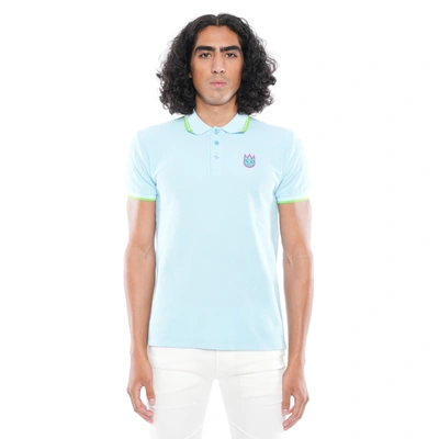 Shop Cult Of Individuality-men S/s Polo In Atomizer In Blue