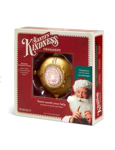 Demdaco Santa's Kindness Ornament & Journal In Red/gold