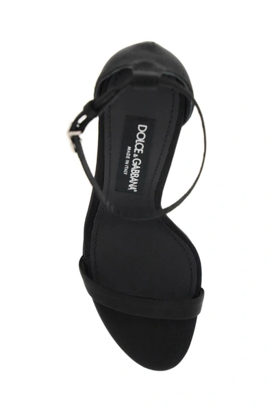Shop Dolce & Gabbana Satin Sandals For Elegant In Black