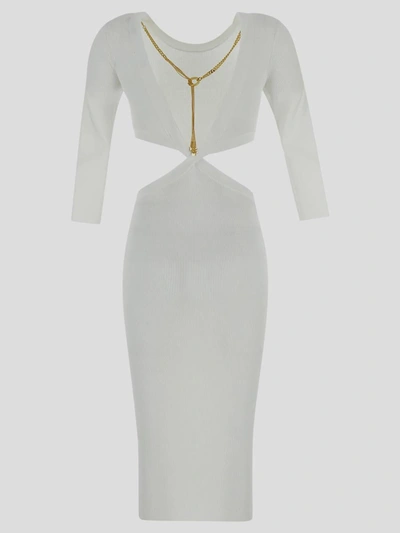 Shop Elisabetta Franchi Dresses In Ivory
