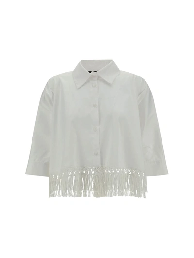 Shop Ella Shirts In Bianco