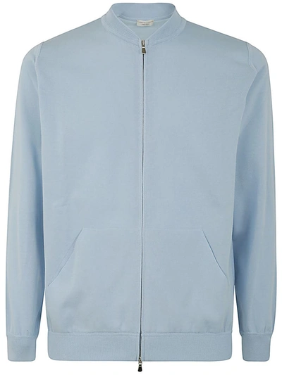 Shop Filippo De Laurentiis Long Sleeves Full Zipped Bomber Jacket Clothing In Grey