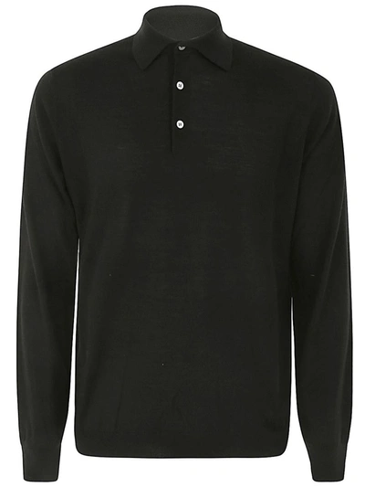 Shop Filippo De Laurentiis Long Sleeves Polo Clothing In Black