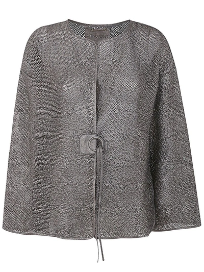 Shop Giorgio Armani Nappa Jacket Clothing In Grey