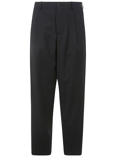 Shop Giorgio Armani Trousers With One Pence Clothing In Black