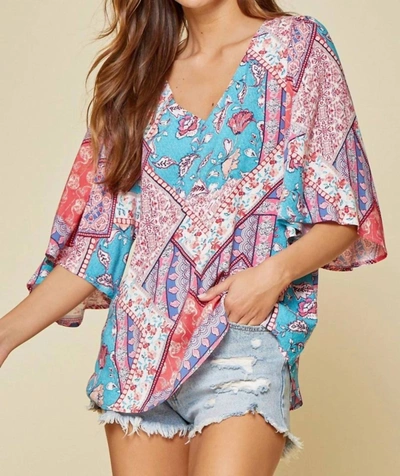Shop Andree By Unit Patchwork Print Tunic In Multi